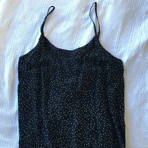Madewell Silk Inset Cami in Dot Scatter